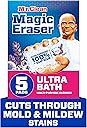 Mr. Clean Magic Eraser Sponge, Bathroom Cleaner, Shower Cleaner, Tub Cleaner, Soap Scum Remover, Bathroom Cleaning Supplies, Dawn Cleaning Power with Febreze Lavender Scent, Ultra Bath, 5ct