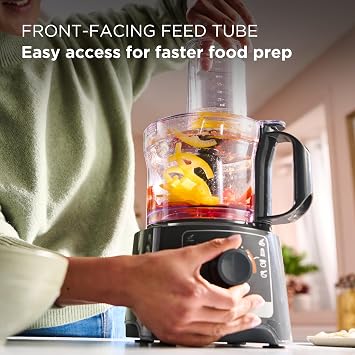 Kenwood MultiPro Compact FDP31.170GY, Food Processor with Blending Blade, Kneading Function, and Slicing Disc, 1.2L Blender, 2 Speeds + Pulse, 2.1L Bowl, 800W, Grey