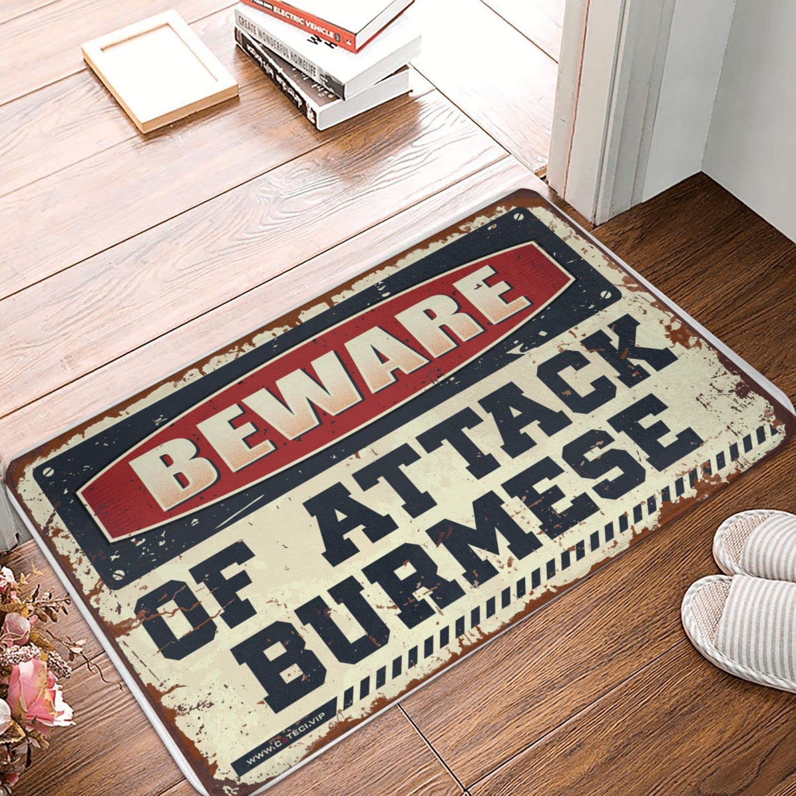 Paillasson extérieur pour sol propre Beware of Attack tapis 65x90 cm