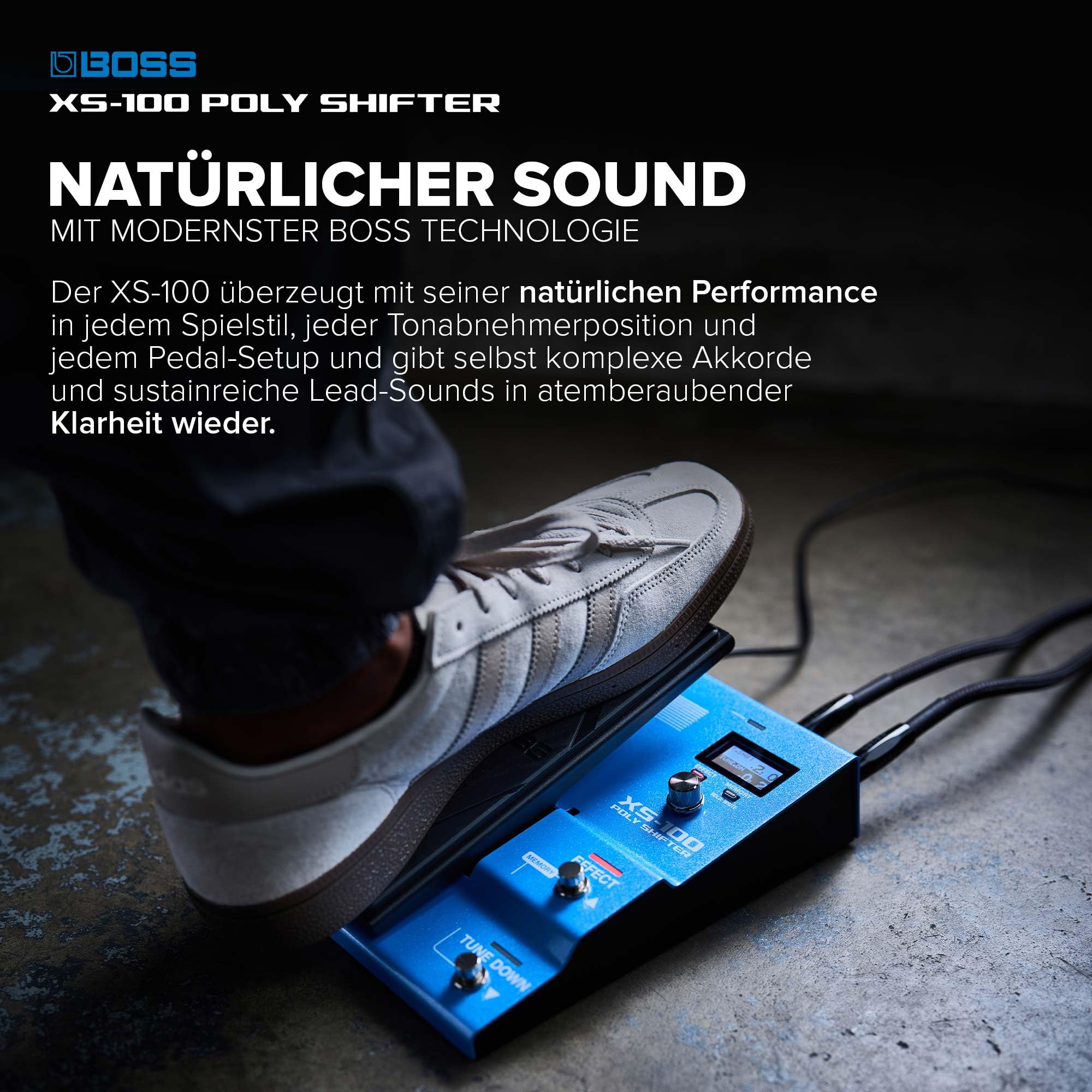 BOSS XS-100, Moderne Pitch-Shifting-Workstation mit umfangreichen Steuerungsoptionen und einer Bandbreite von acht Oktaven