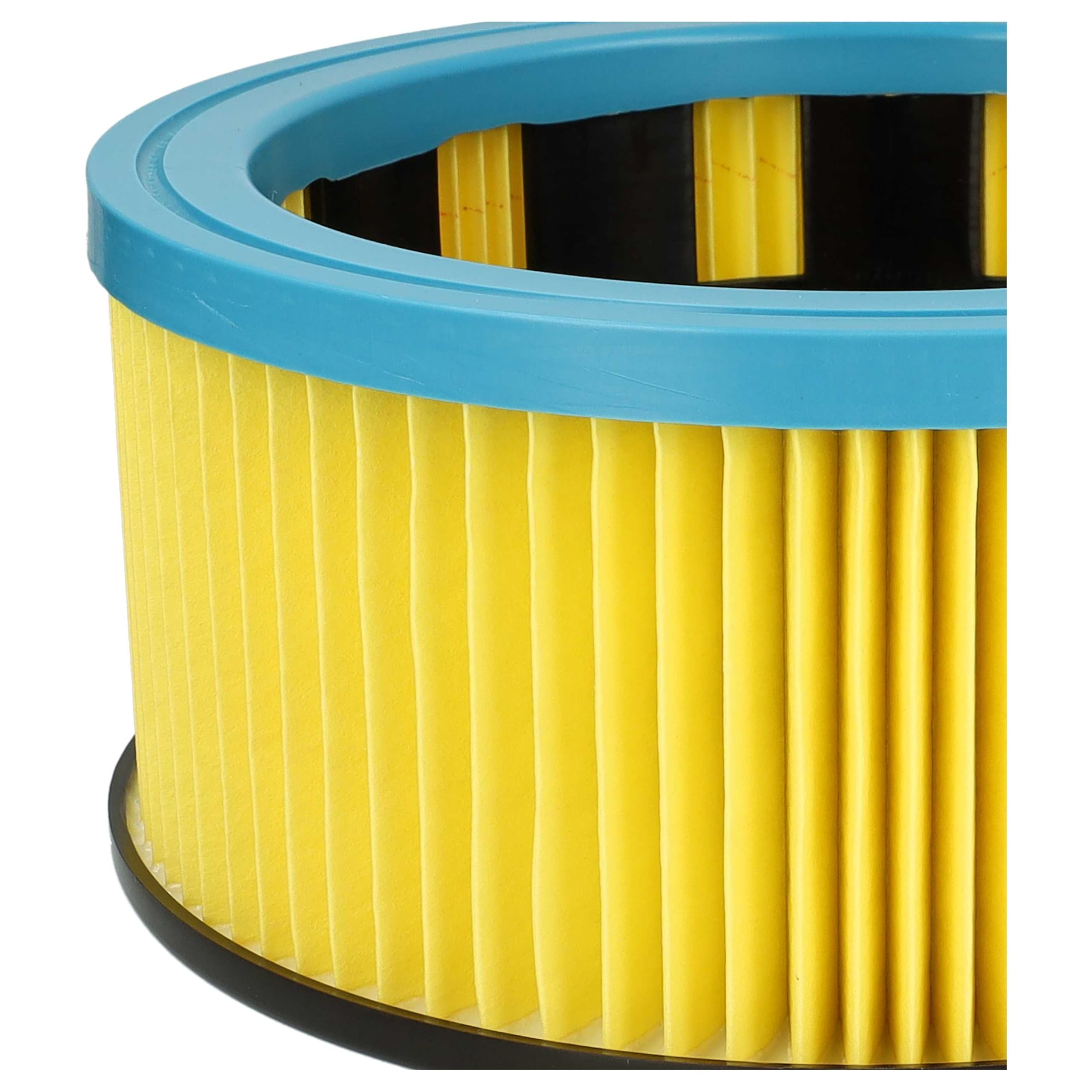 vhbw 8 x filtr harmonijkowy kompatybilny z odkurzaczem Stier SNT-32 Premium, SNT-20 Premium - filtr wkładu żółto-czarny, niebieski, zmywalny