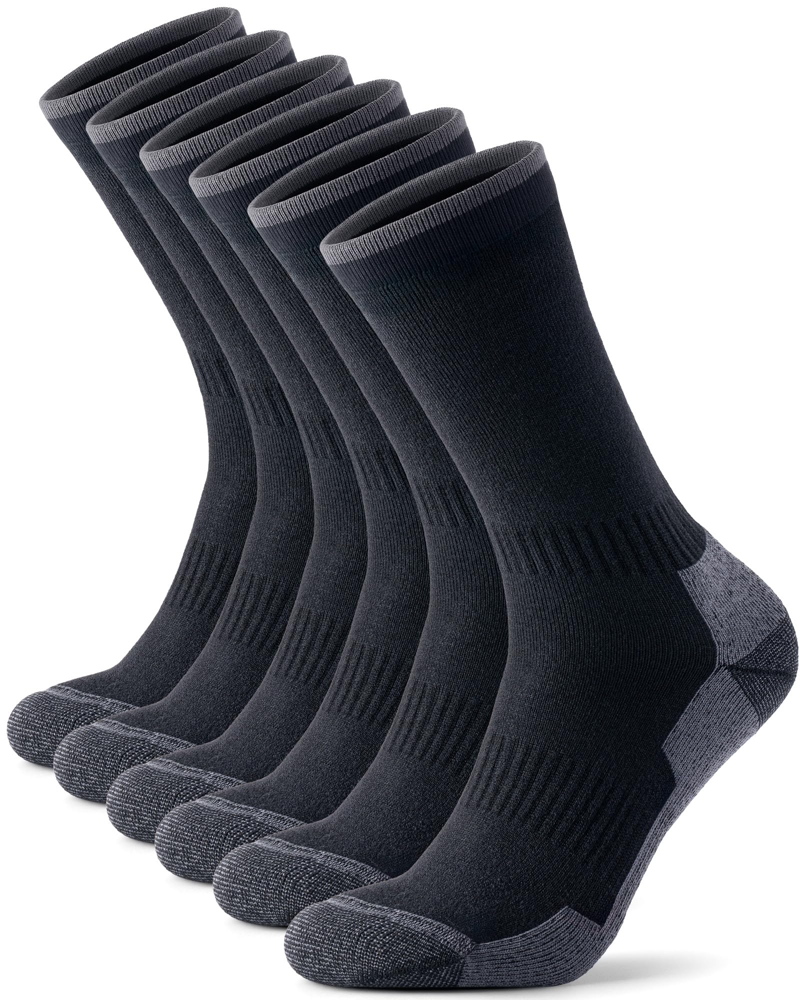 PULIOU Socks for Men Women,Thermal Warm Winter Merino Wool Cushion Moisture Wicking Breathable Multipack Hiking Walking,3 pairs