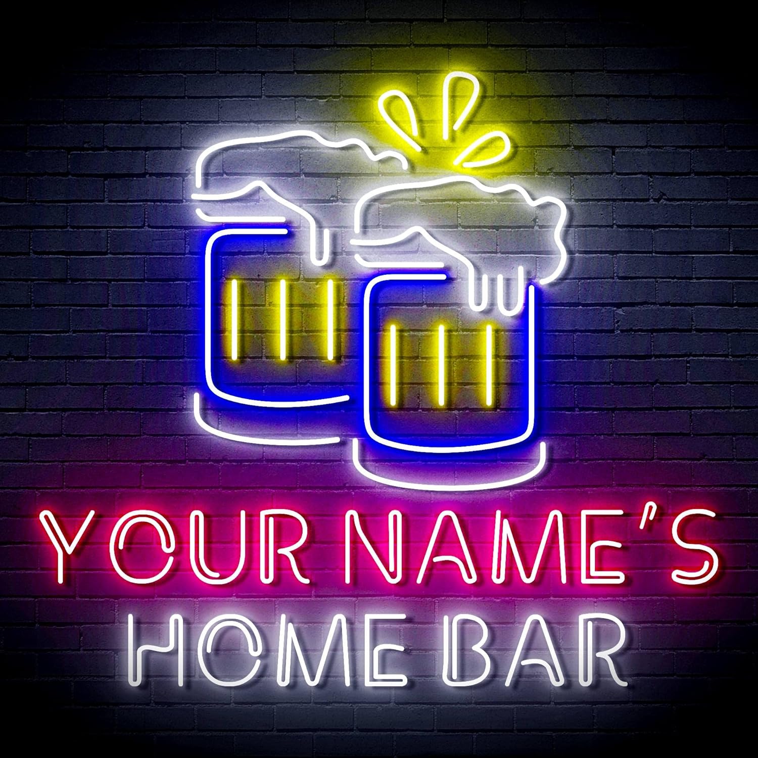 ADVPRO Beer Mugs Cheers Snooker Personalized Ultra-Bright LED Neon Sign - Multi-Color 3 - st16s55-fn-p0010-tm-m3