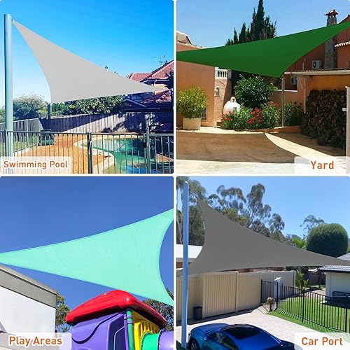 Miniatura 6 de Artpuch - Toldo tipo vela, de 6.53ozm, bloquea los rayos ultravioleta, ideal para el patio, jardín, instalaciones y actividades al aire libre (10 x
