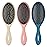Conair Detangling Hair Brush Set, 3-Pack Detangler Brushes for Wet or Dry Hair, Gentle Detangler for All Hair Types, Bristle Hair Brushes for Women, Beige, Navy, and Coral