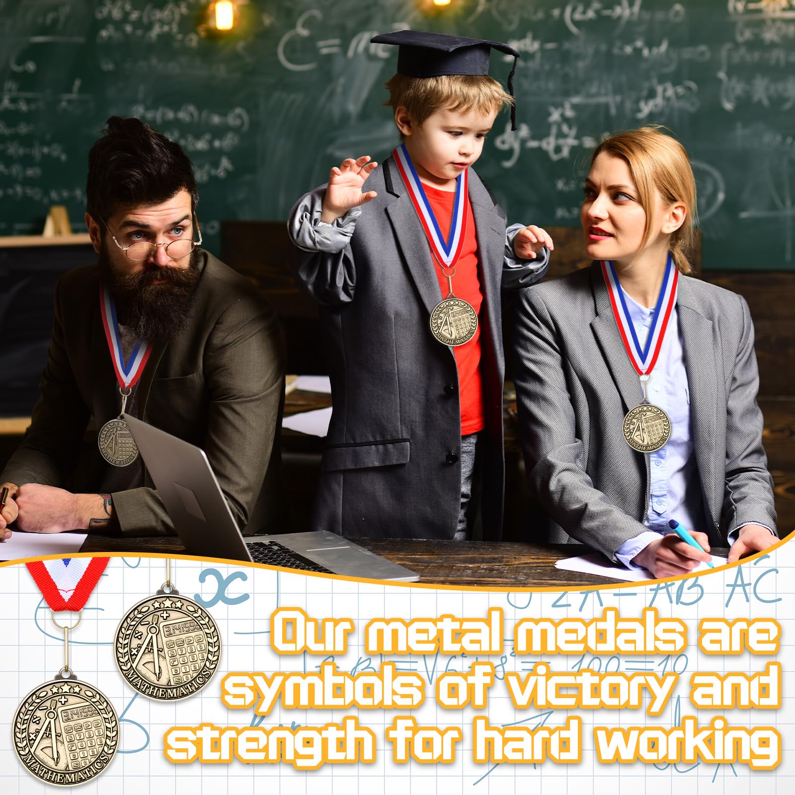 Quelay 60 Pcs Gold Award Medals with Neck Ribbons 2 Inch Winner Medals Awards Bulk Metal Trophy Award Prize Gift for Adult Competitions Education Tournaments Event