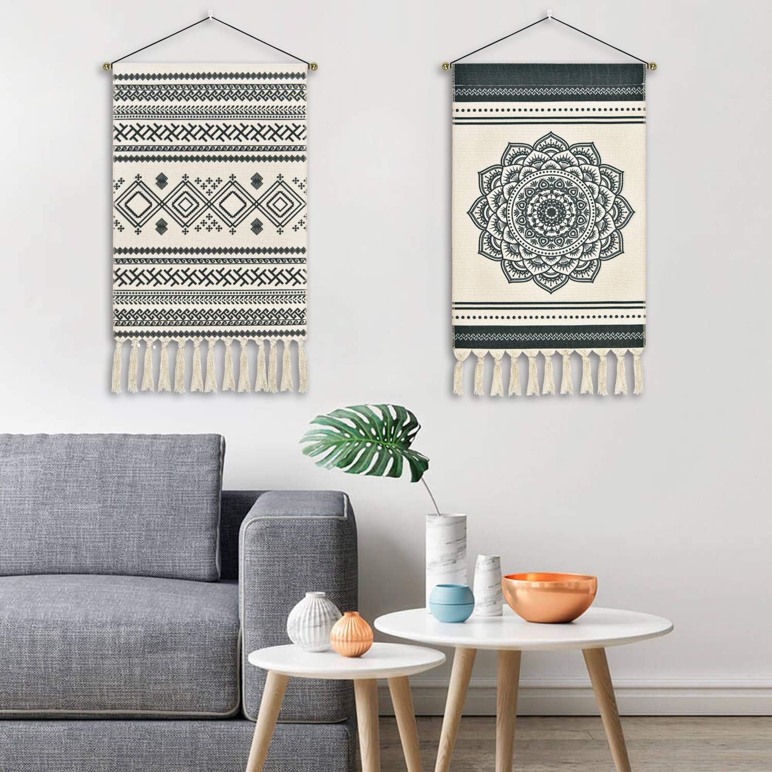 Amazon.co.jp: Shiny Flower 2個入り ボヘミア風タペストリー マントラ