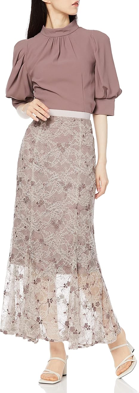 Amazon Co Jp スナイデル 3pieceジョーゼットレースワンピース Swfo レディース 服 ファッション小物