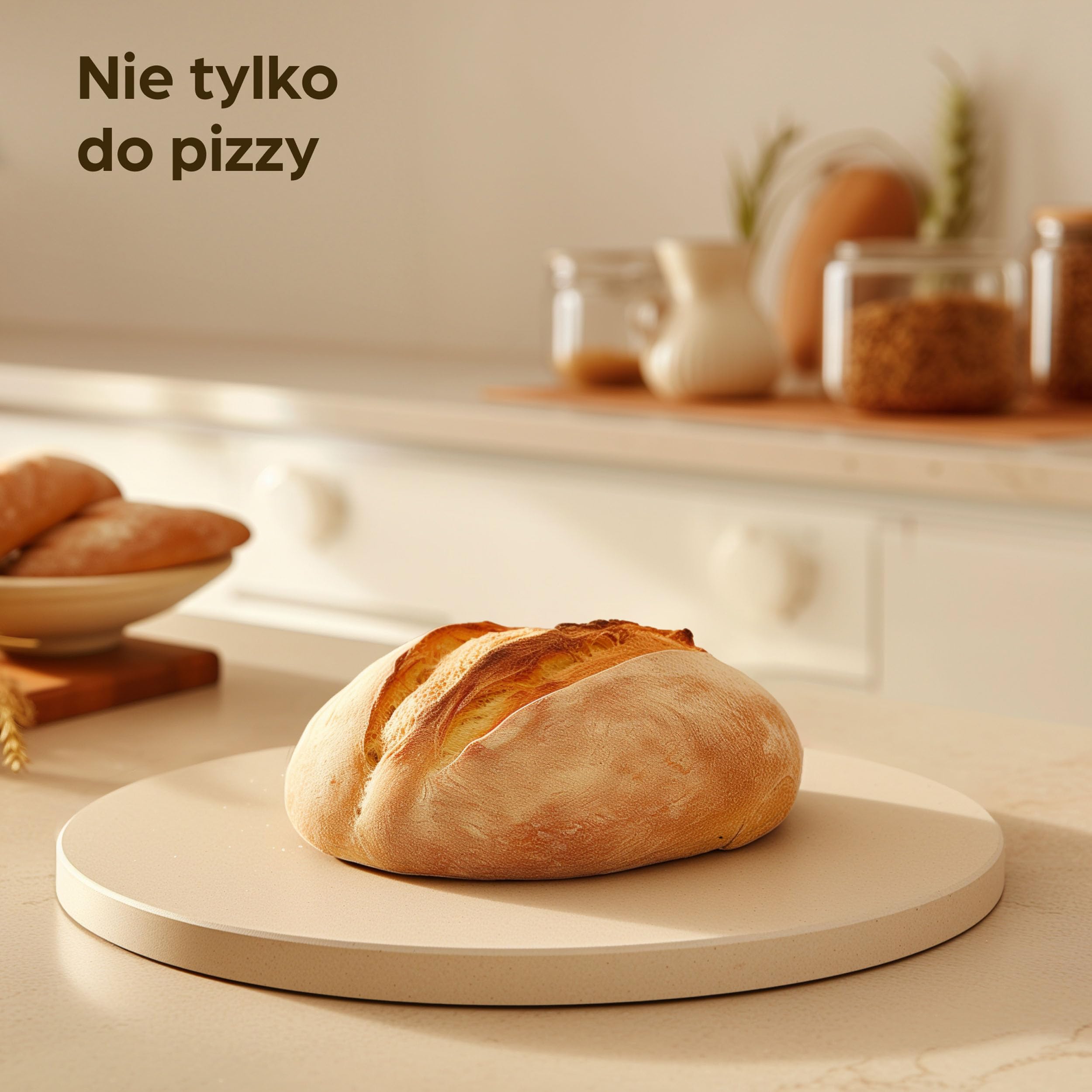 Kamień do Pizzy do Piekarnika Okrągły - 30 cm do Grilla Gazowego i Piekarnika - Do chrupiącego spodu - Kamienna płyta wykonana z kordierytu do 900 °C - Zatrzymująca ciepło