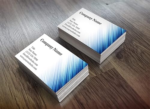 500 tarjetas de visita impresas personalizadas Tarjeta de 16 piezas Impresión real 3.5 x 2 pulgadas (azul 004)