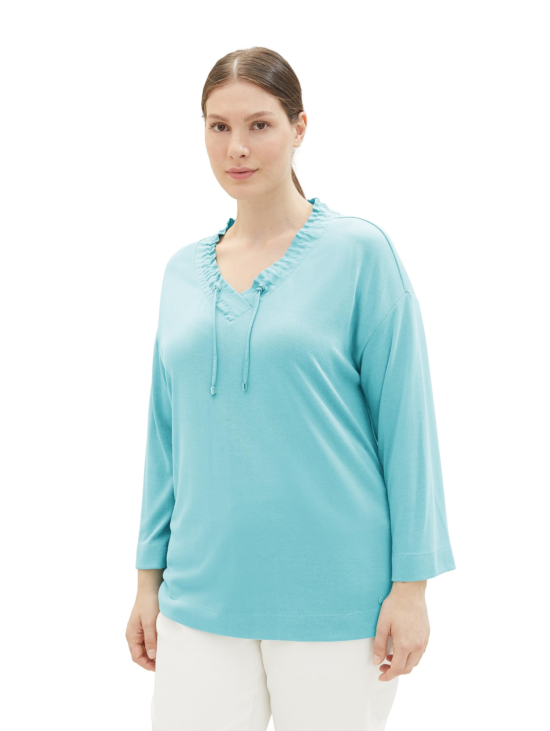 TOM TAILOR Ladies Drawstring T-Shirt, 10426-summer Teal, S