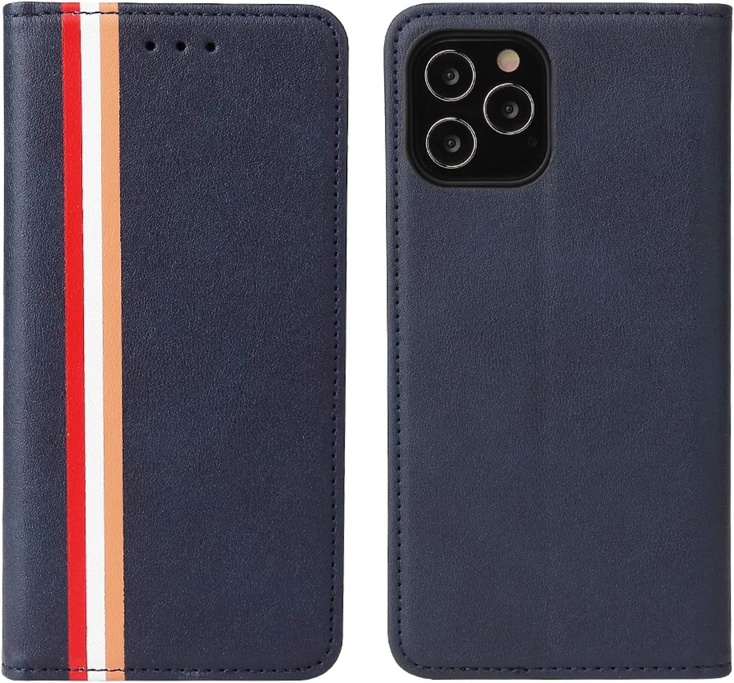 Etui portfelowe na iPhone'a 13/13 Mini/13 Pro/13 Pro Max, skórzane etui z klapką w stylu retro miękkie etui z klapką TPU z funkcją stojaka i przegródkami na karty z 2 przegródkami na karty (kolor: niebieski, rozmiar: 13 6,1 cala)
