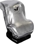 Pare-soleil et protection thermique Cool 'N Cover de J.L. Childress pour siège d'auto - Couverture réfléchissante garde les matériaux du siège d'auto au frais - Couverture de siège d'auto douce, extensible et durable - Bloque les rayons UV