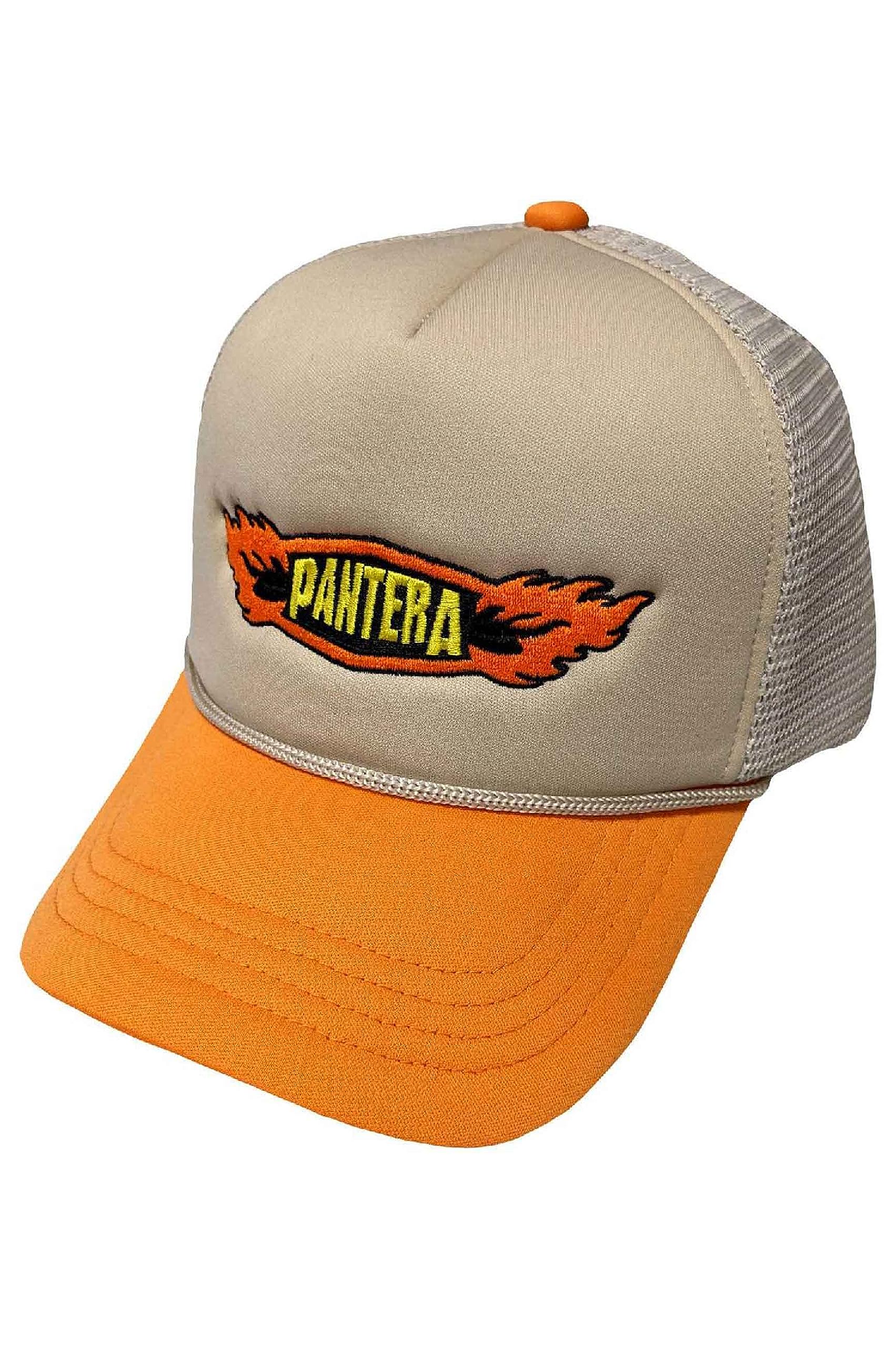 Rock Off officially licensed productsPantera Baseball Cap Flames Logo Official Sand Trucker Size One Size