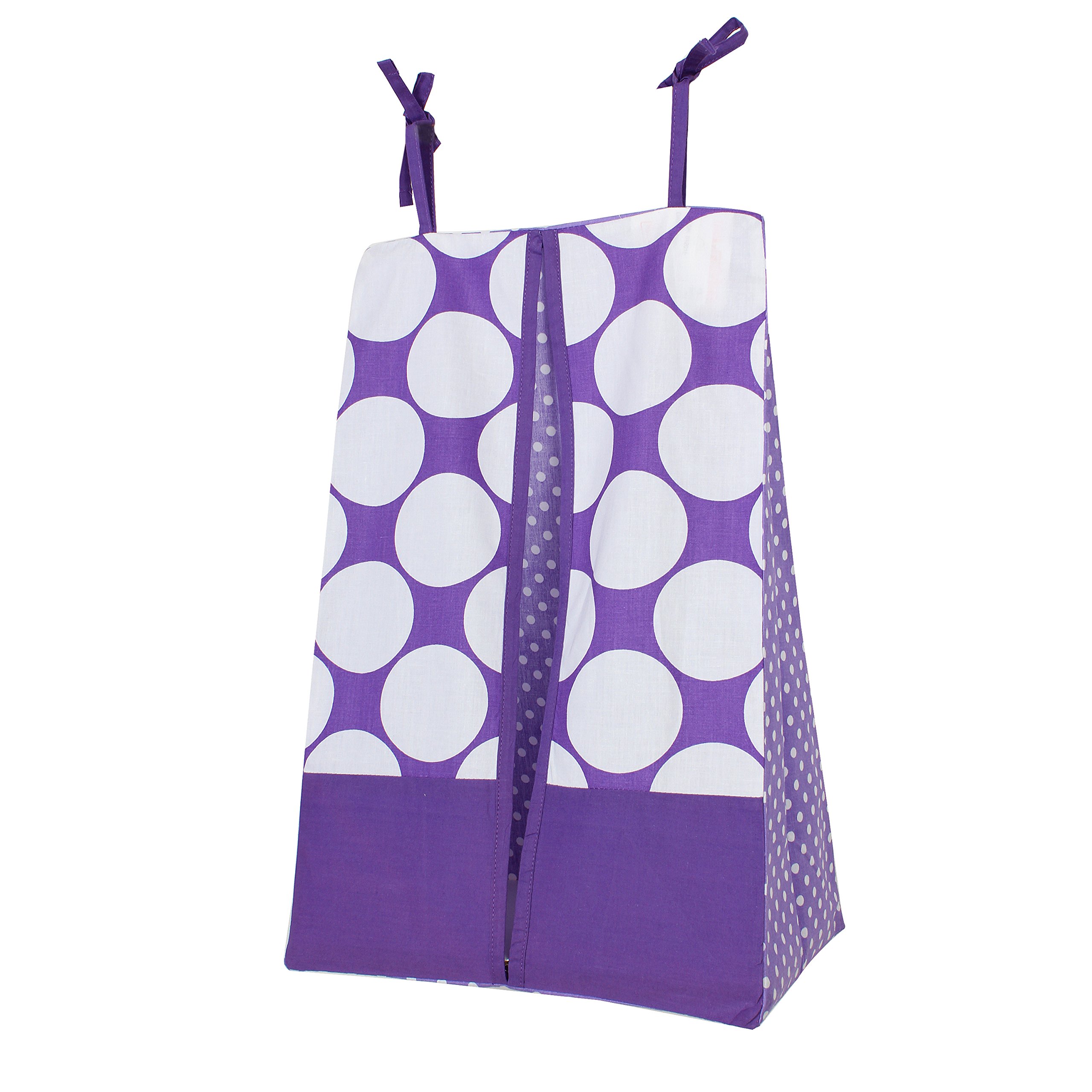 Bacati - Mix N Match Dots Diaper Stacker (Purple)