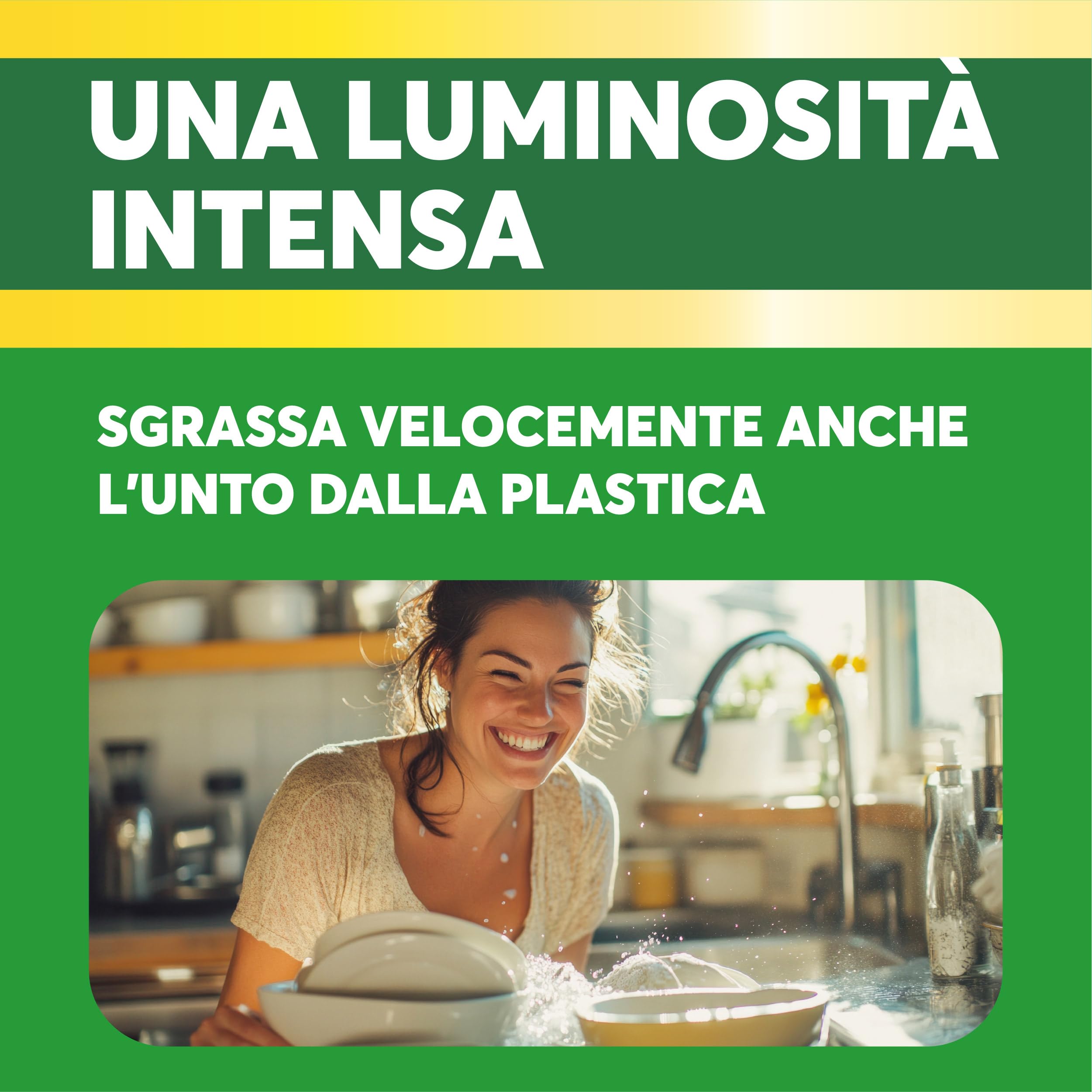 ONE - Pacco da 12 confezioni di 1 lt DETERSIVO LIQUIDO DETERGENTE PIATTI A MANO al profumo di limone - Neutralizza grasso e sporco - Pulizia a basso impatto ambientale