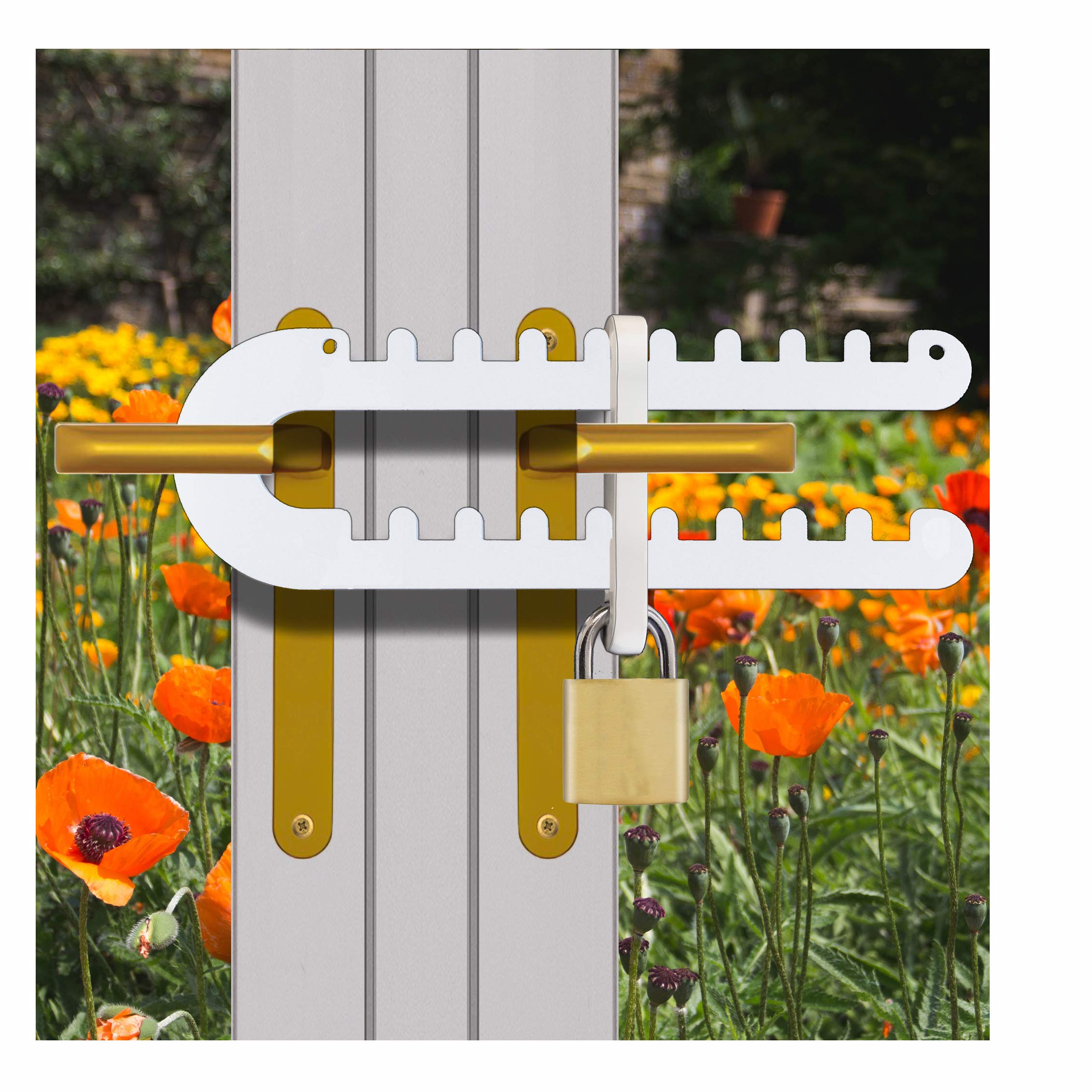 Tough & Easy French Patio Door Lock for Double Door Handle 'P', D' or