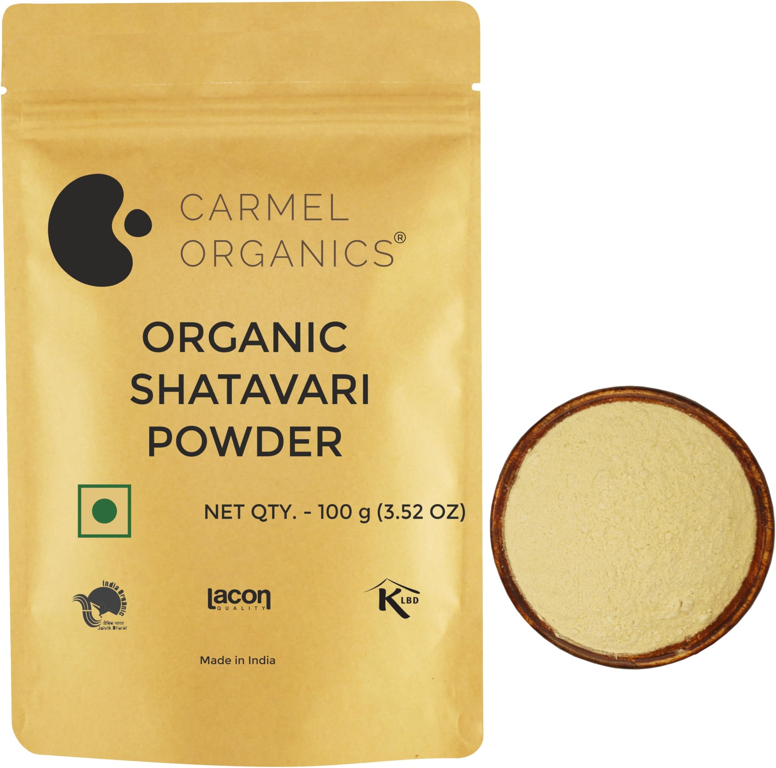Shatavari Root Powder 100 Grams | Jaivik Bharat Certified | Asparagus Racemosus | Satavari Kizhangu Podi/Chittamoothi Podi Powder | Non GMO