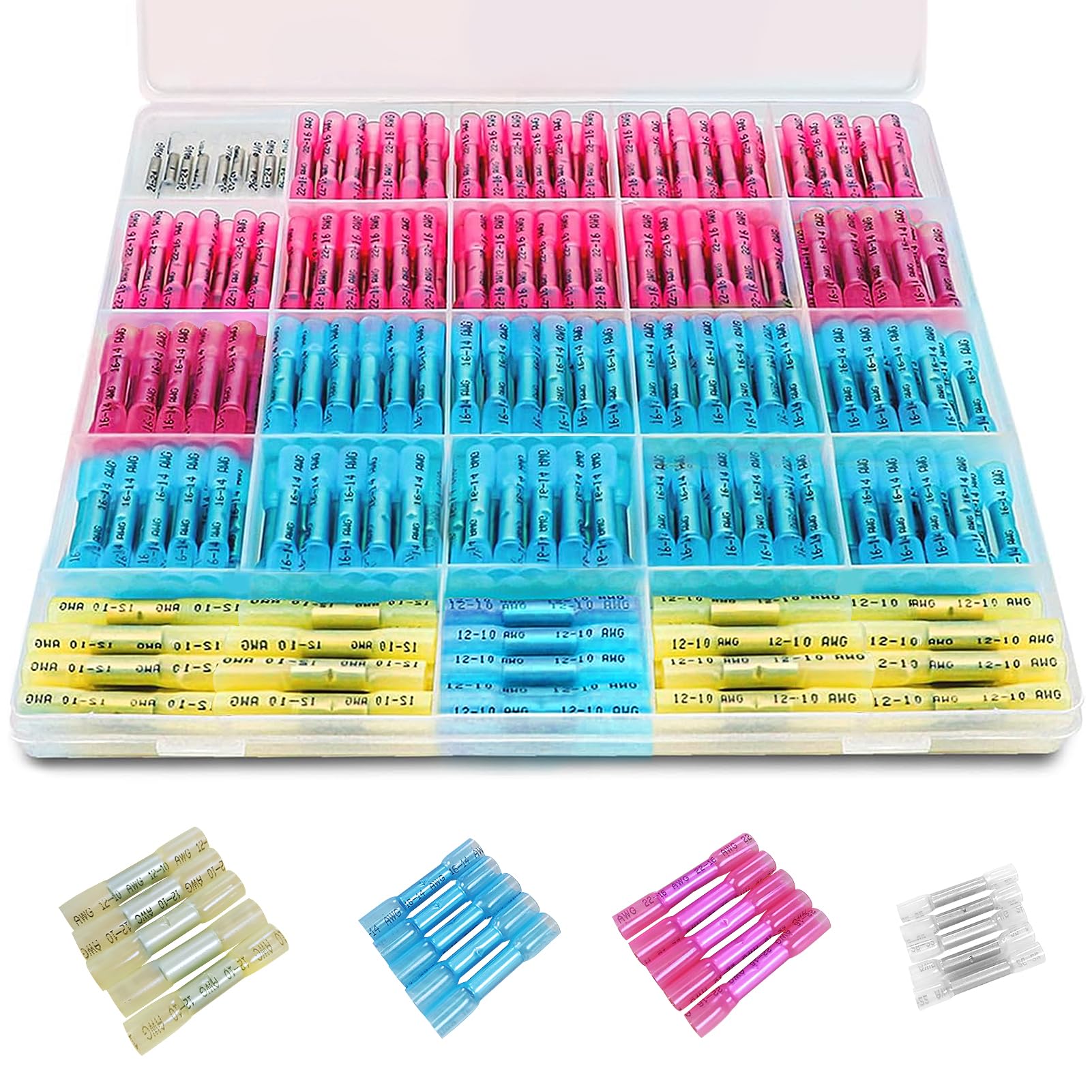 Kit 220 Cosses Thermorétractables Étanches 26-10 AWG - Automobile Marine