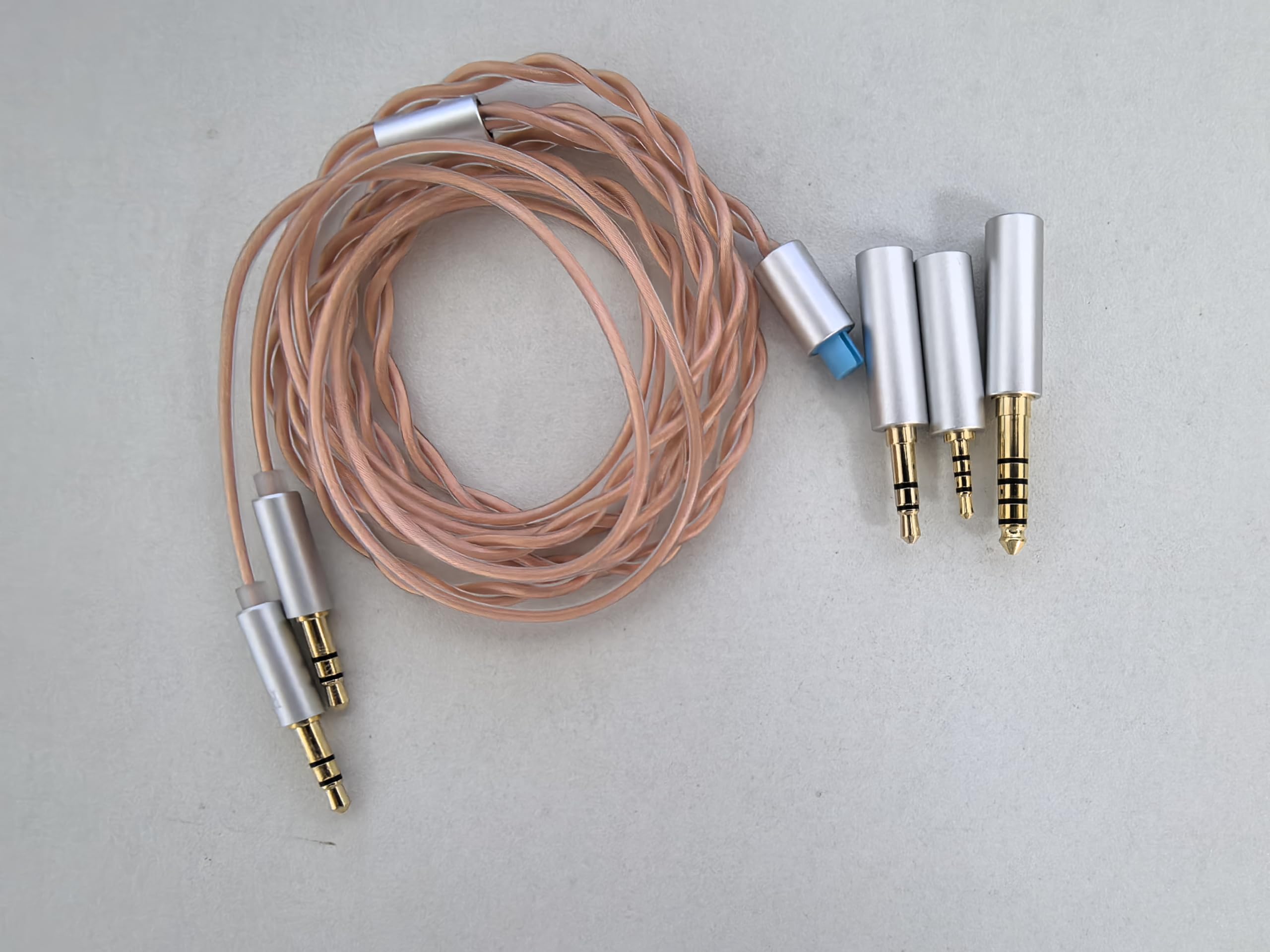Balanceado Cable con 4.4mm,2.5mm,3.5mm Adaptador para HIFIMAN HE400/HE400I/Sundara/Ananda/HE1000se/HE6se,Doble 3.5mm 3 in 1 6N Cobre Actualizar Recambio Cable(Copper)