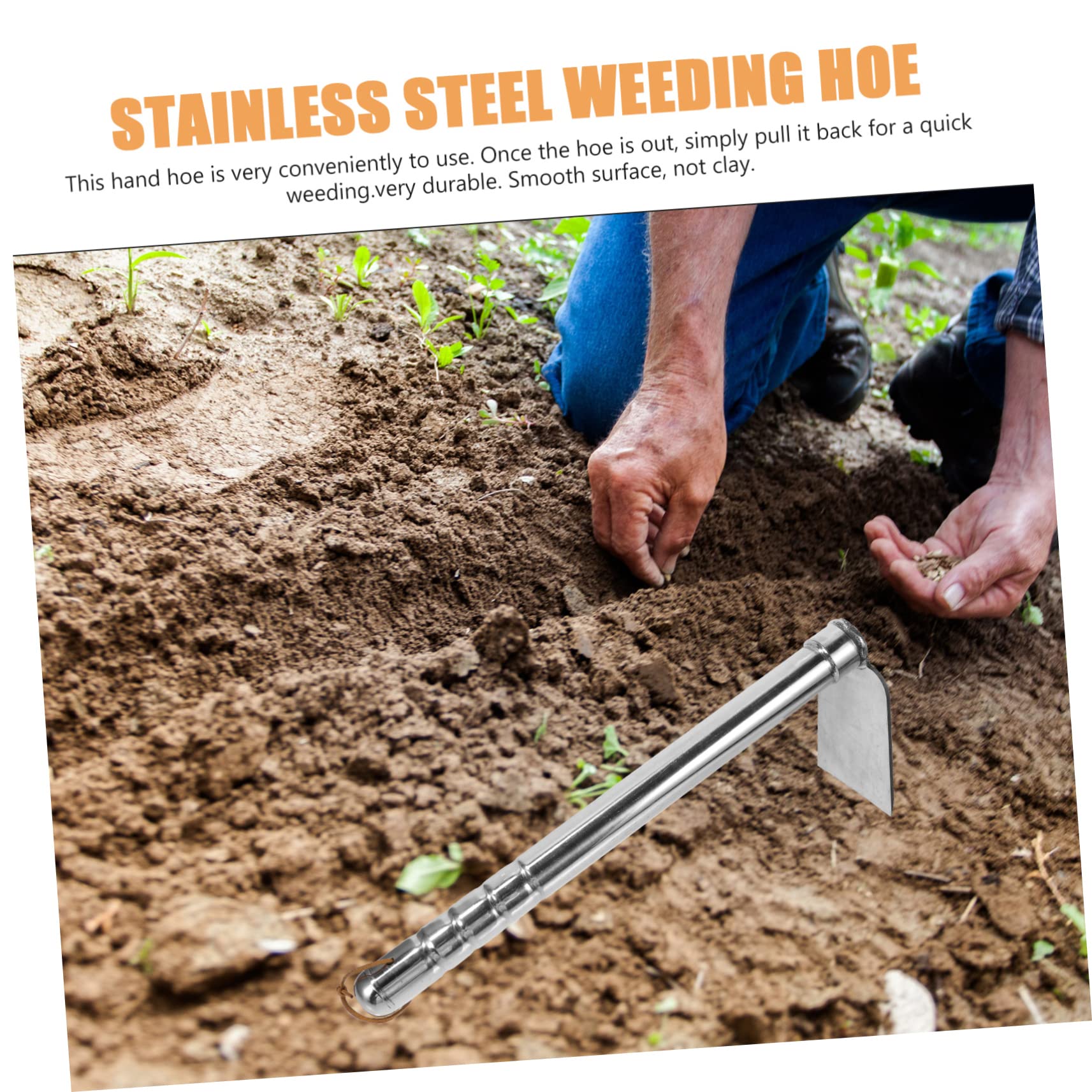 BESPORTBLE Houe De Jardin Houe De Plantation Houe D'ameublissement du Sol Houe D'essouchement Houe en Acier Creuser Le Sol Houe Outil Agricole Houe Portable Acier Inoxydable Outils Agricoles