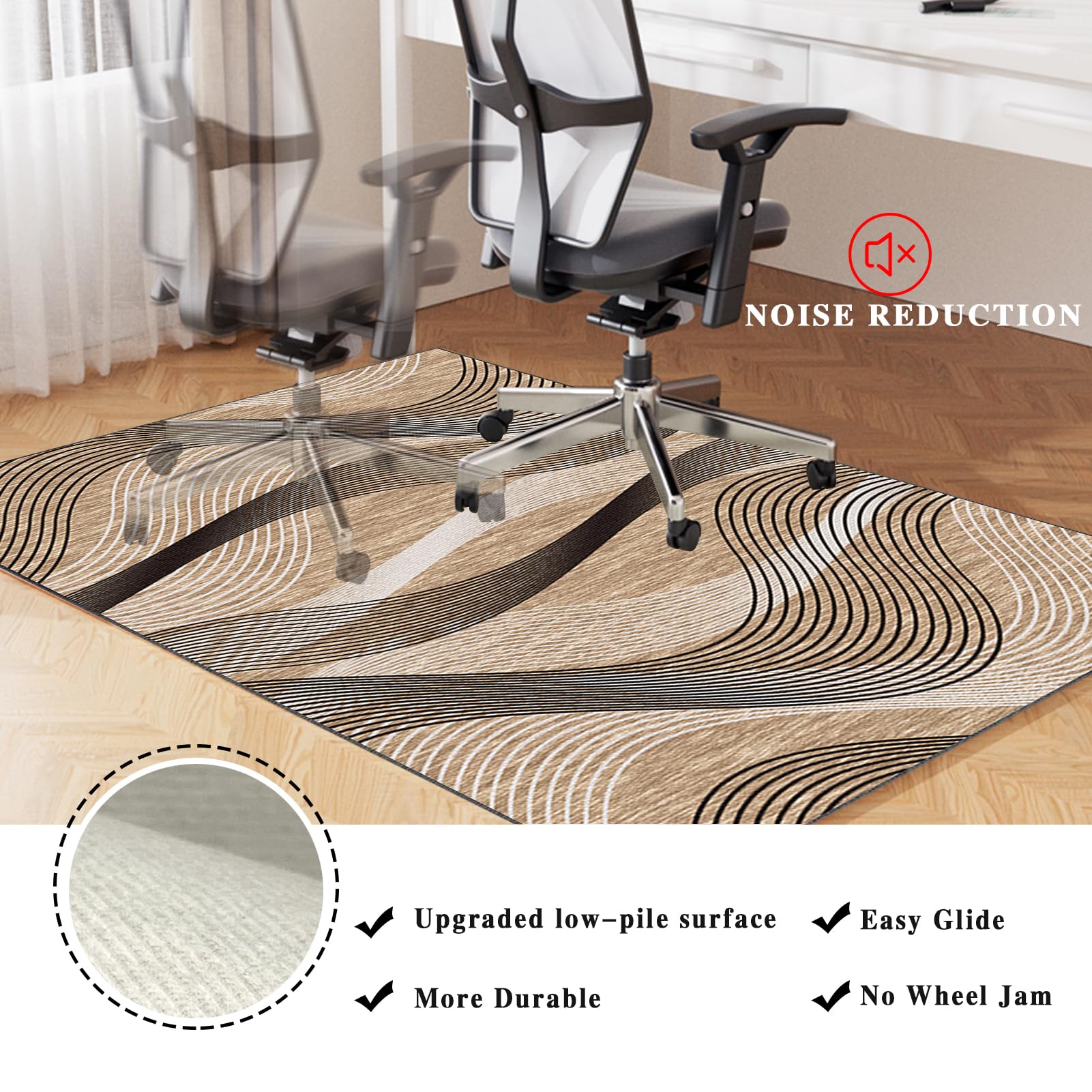 Tapis Gaming Sol pour Sols durs, Tapis de Chaise pour Moquette et Parquet, Tapis de Protection de Sol, Tapis Chaise Gaming Antidérapant, Tapis protège-Sol pour Chaise de Bureau 140 x 180 cm