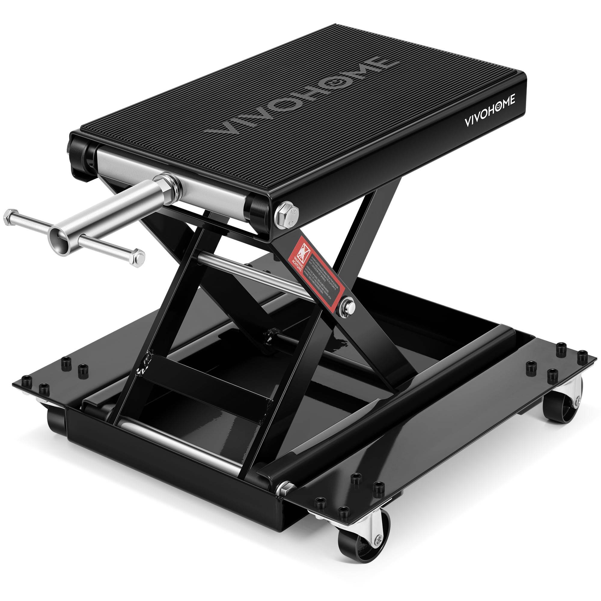 VIVOHOME 1100 Lbs Steel Wide Deck Motorcycle Lift ATV Scissor Lift