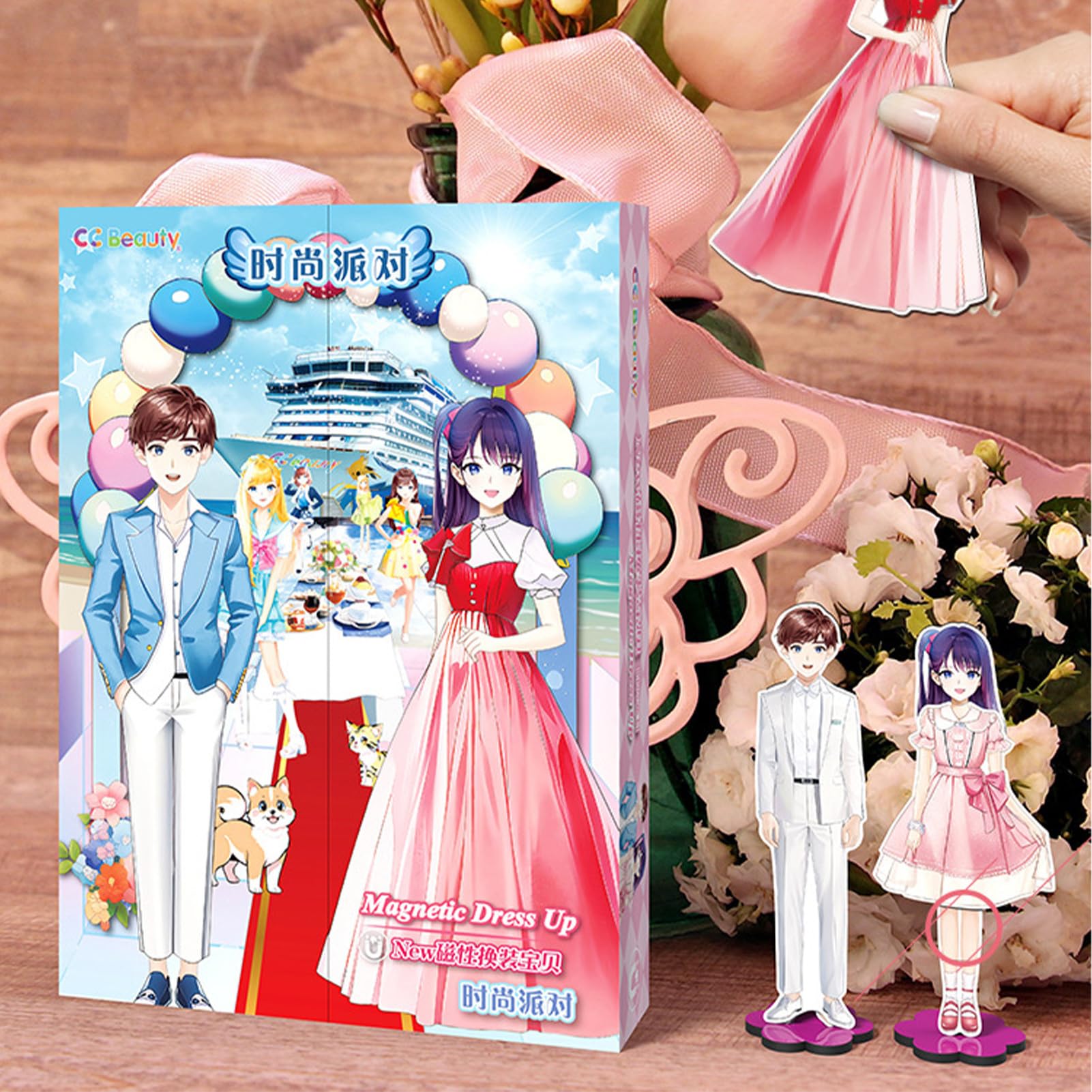 Muñecas de Papel para niñas | Vestir Magnéticas Muñecas Princesas de Papel, Educativo de simulación y Juego de Viaje, Juegos de Vestir multifuncionales para niños, niñas y niños