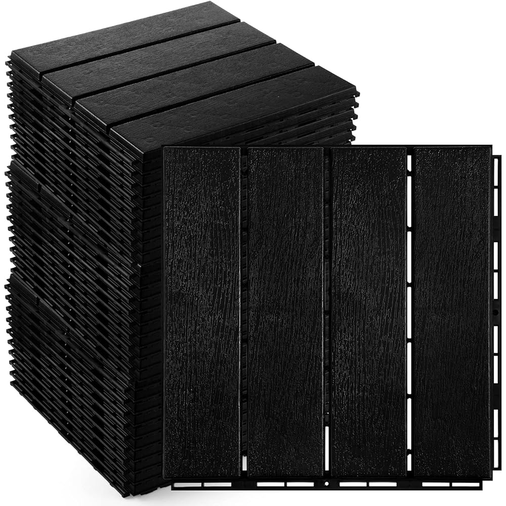 23/mo Finance Treela Plastic Interlocking Deck Tiles 12 x 12 Inch