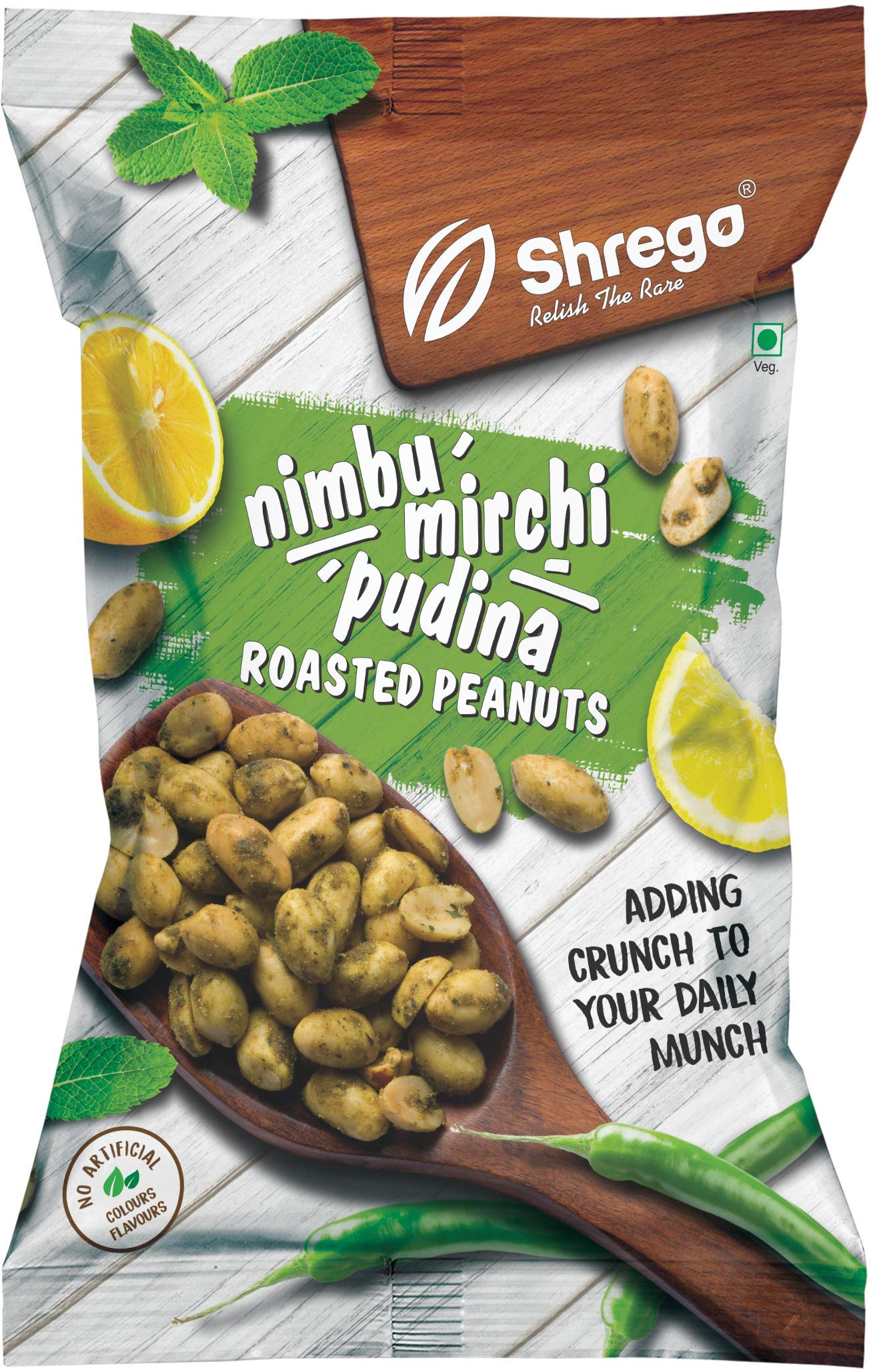 SHREGO Nimbu Mirchi Pudina Roasted Peanuts 140G