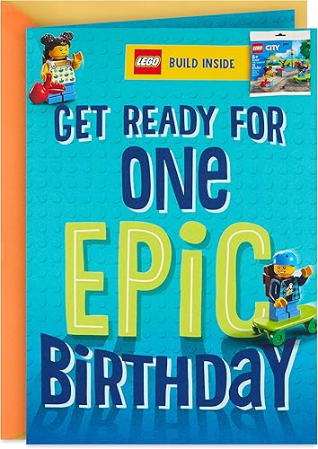 Miniatura 1 de Hallmark Tarjeta de cumpleaños para niños con Legos (kit de construcción de parque infantil, a partir de 5 años)