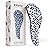 Crave Naturals Glide Thru Detangler Brush - Curly Hair Brush for Women and Kids - Wet and Dry Comb for Adults - Soft Flexible Bristles for Gentle Use - Styling Tool for Curls - Blue Cheetah