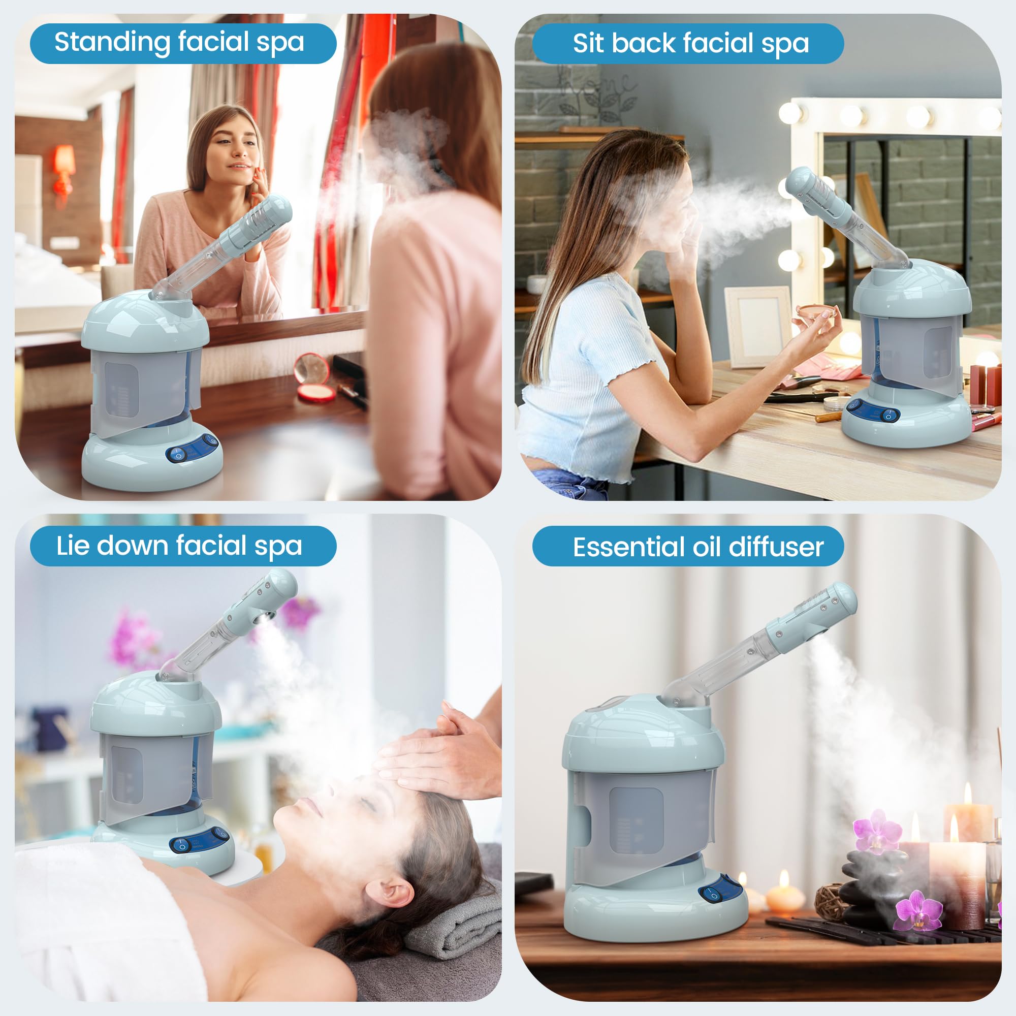 Amazon.com: Nisperos Nano Ionic Facial Steamer - 360° Rotatable