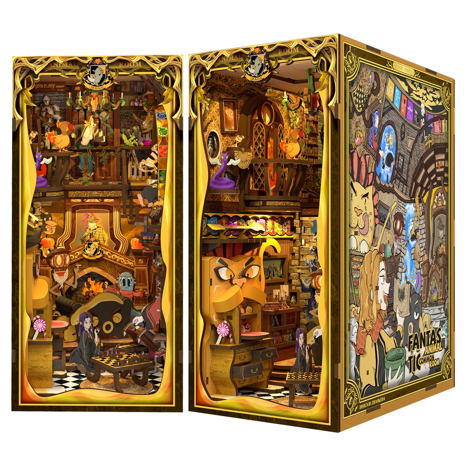 Amazon.com: CUTEBEE Book Nook Kit - DIY Miniature House Magic Dollhouse ...