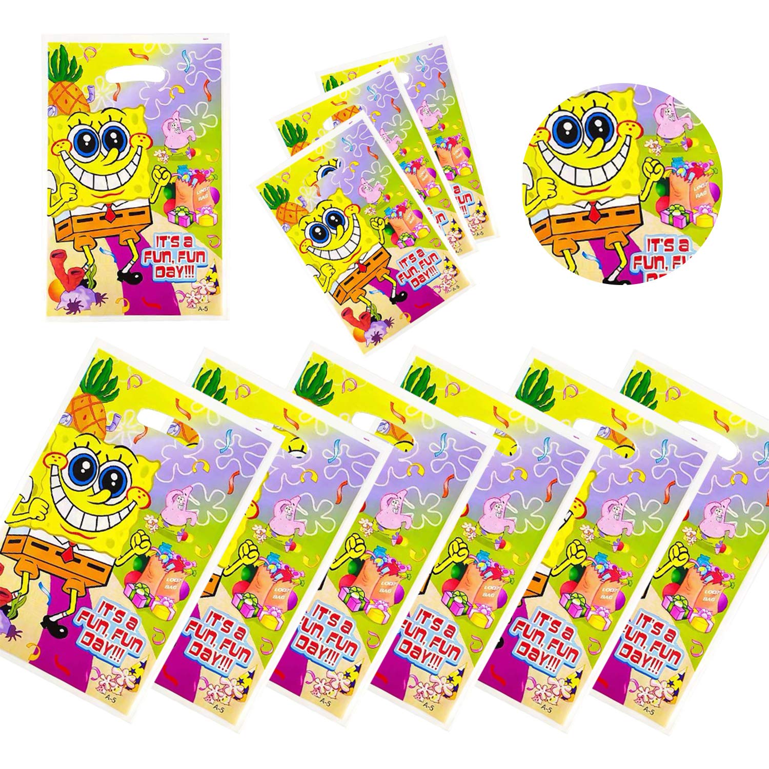 Sponge gift bags Sponge themed party decoration 30pc Sponge birthday party decoration