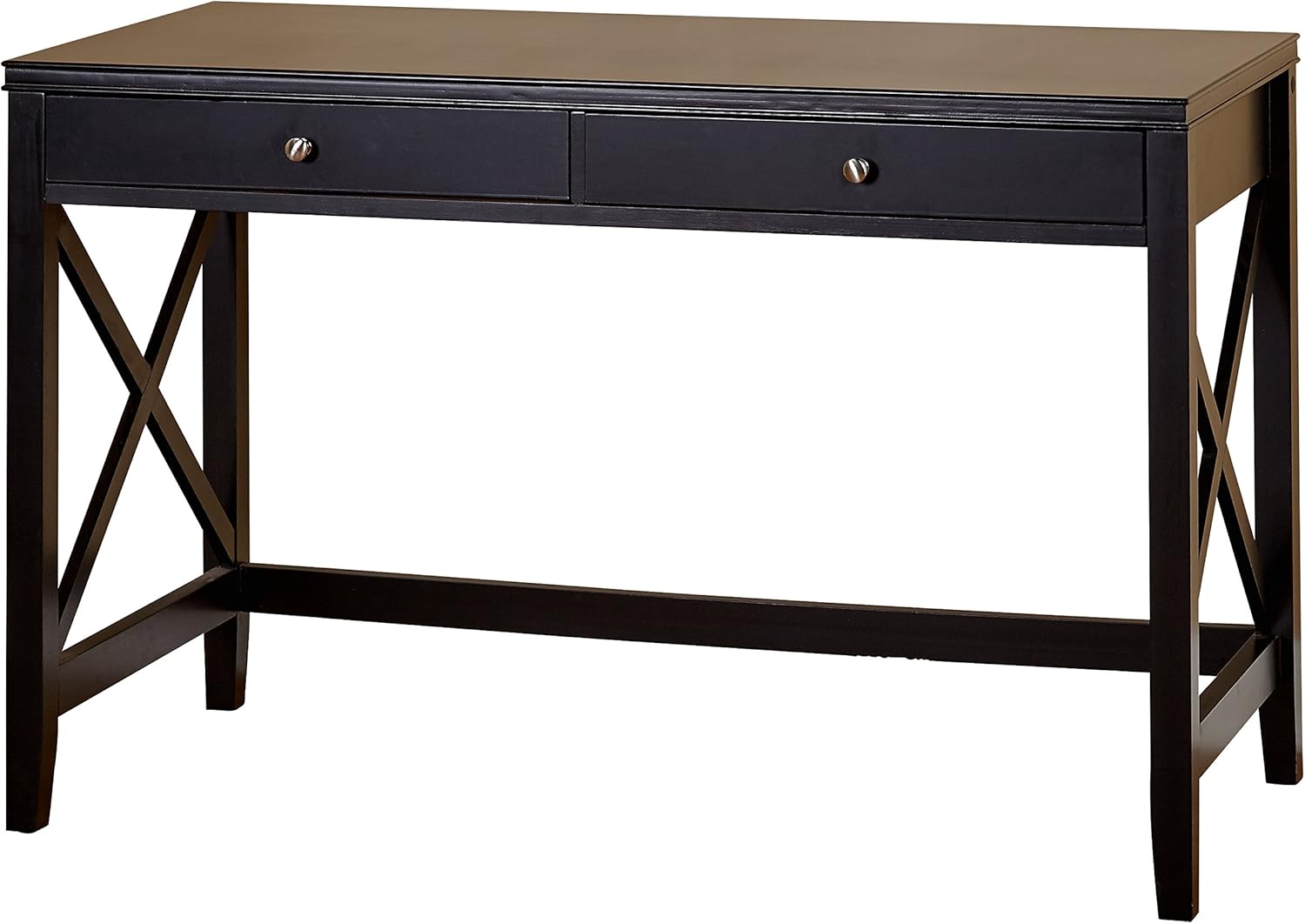 Anderson 2 Drawer X Desk for Home Office, Antique White