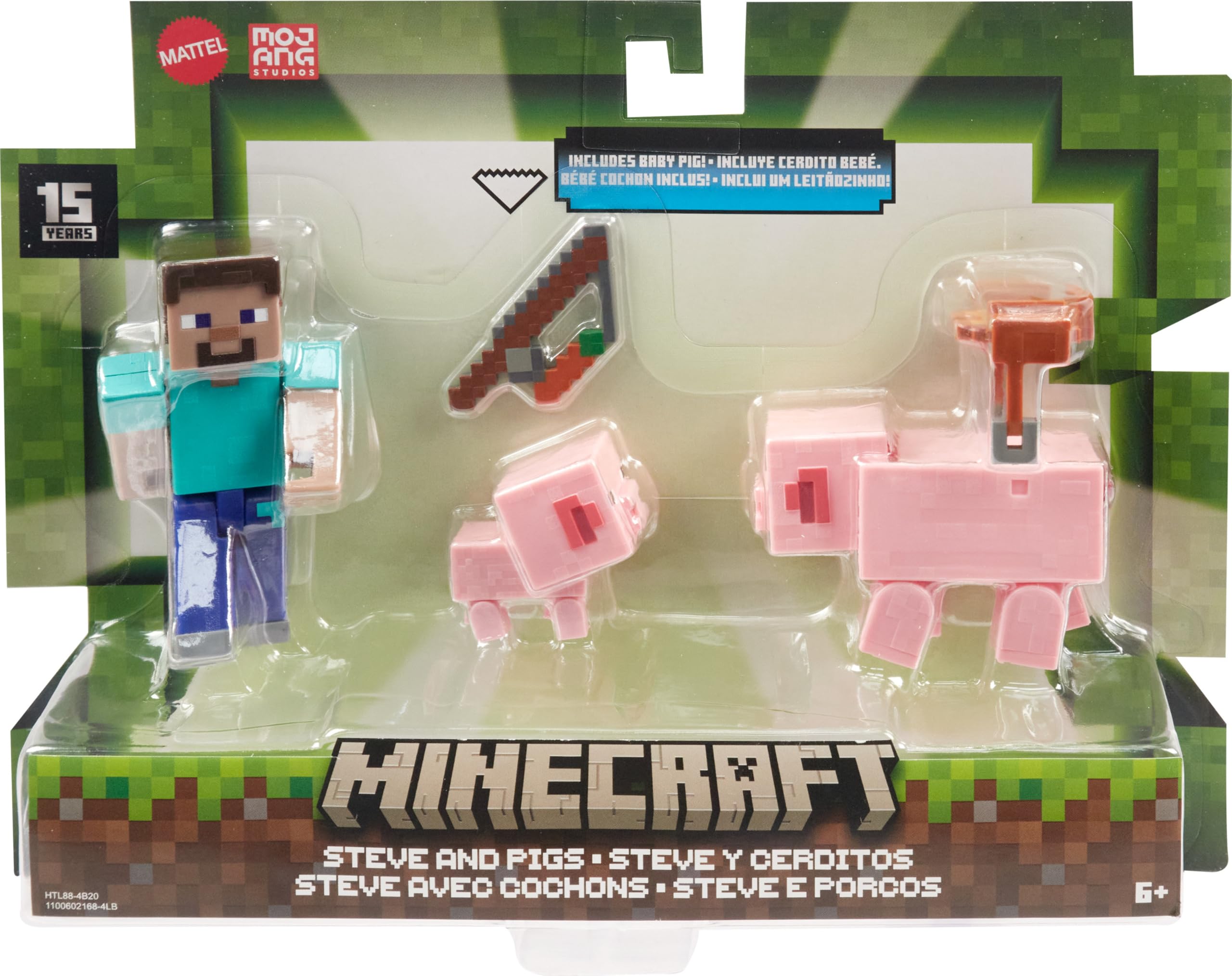 Amazon.co.jp: Mattel マインクラフトおもちゃ 3.25インチ アクション