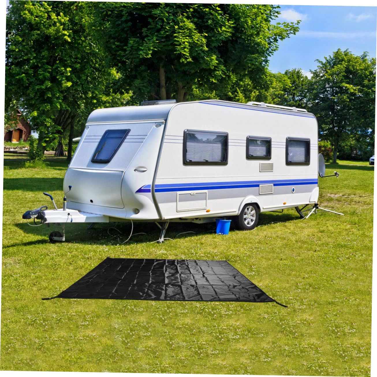 Outanaya Outdoor Ground Cloth Durable Folding Tent Mat for Camping Beach Picnic Thickened Oxford Multi Purpose Tarp for Family Use