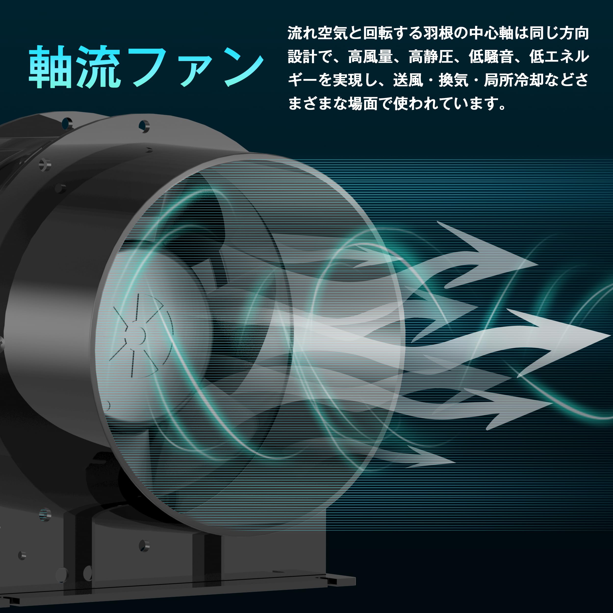 Amazon.co.jp: Okryain ダクトファン 150mm 換気扇 軸流ファン ダクト
