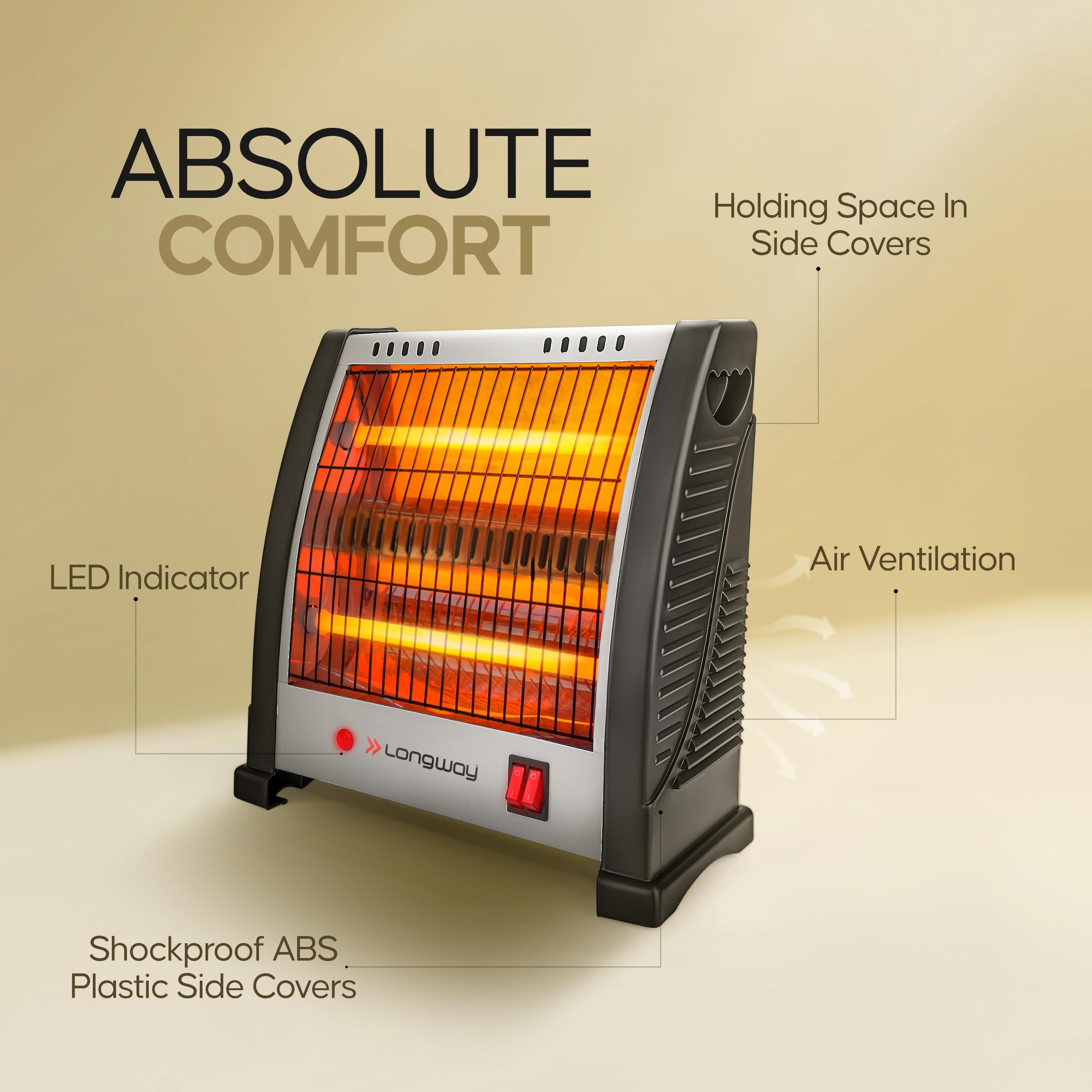 Maxiwarm Singer Halogen Heater 800W Singer 800 Maxiwarm QH Quartz