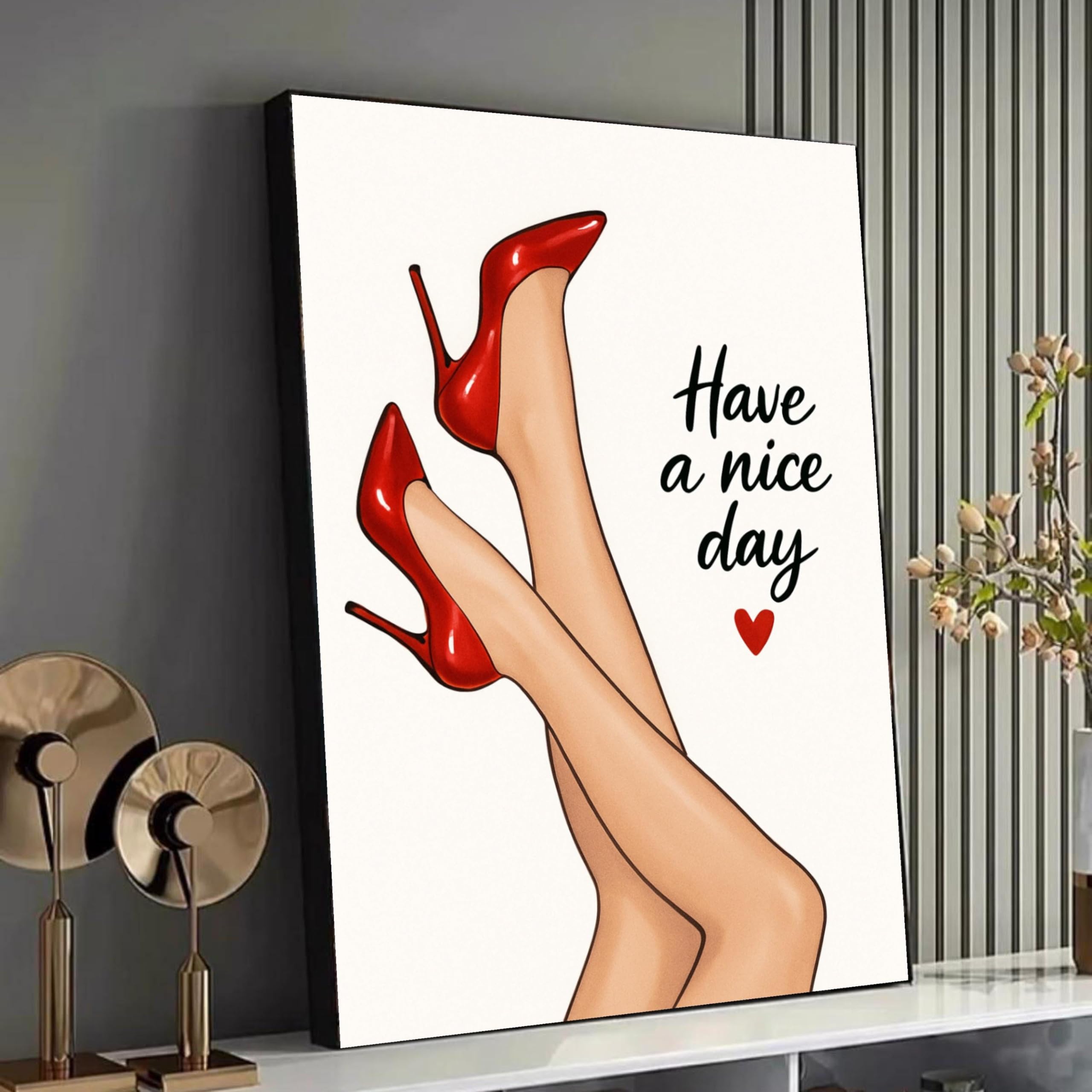 Tableau décoration intérieure chic motif mode féminine format 50x75 cm - 8