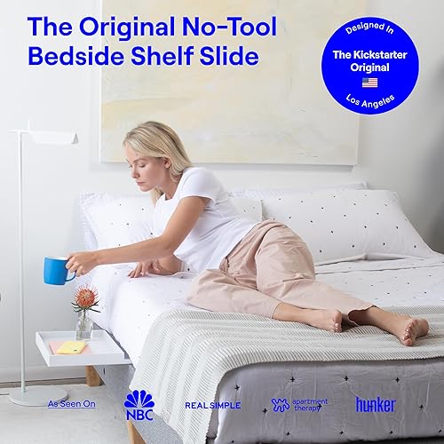 Miniatura 3 de BedShelfie - Estante de cabecera para dormitorio con litera y litera superior, elementos esenciales para dormitorio universitario, cadí de cabecera,