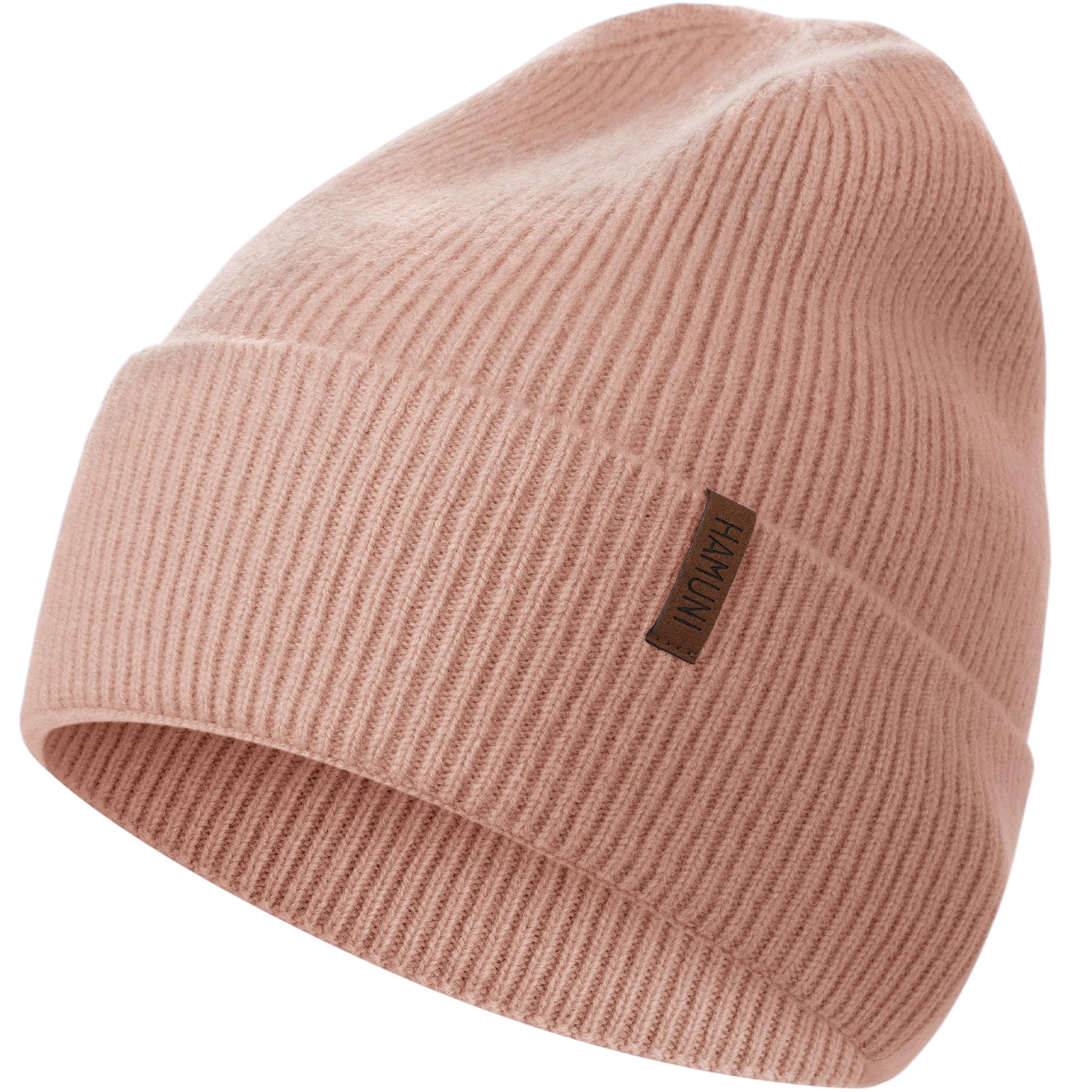 HAMUNI Unisex Merino Beanie 100% Merinowolle | 100 % Merinowolle, klassische Umschlagform