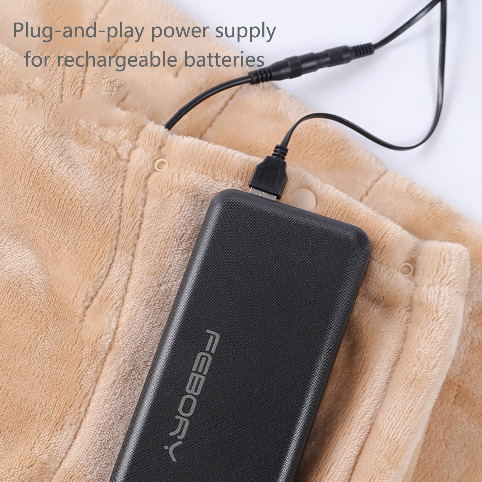 Podgrzewany podkoc, nadający się do noszenia koc elektryczny, można prać w pralce, podgrzewany koc narzuta, elektryczna narzuta na krzesło do domu, samochodu, biura, owijany szal ogrzewanie USB do użytku domowego biura, żółty