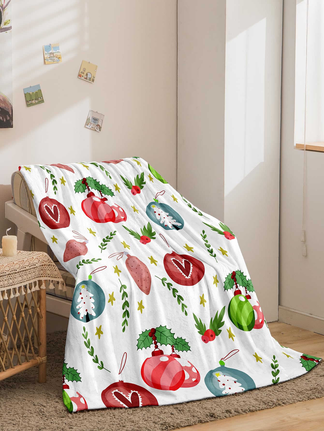 BCJMKDX Blanket, Throw Blanket Vegetable Fleece Fluffy Super Warm Cozy(130x150cm)