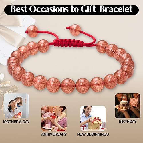 Miniatura 649 de Amazing Gemstone Crystal Bracelet for Women Men's Gifts - Protection Healing Crystal Bracelet - 8mm Gemstone Beaded Adjustable Bracelet Pulseras