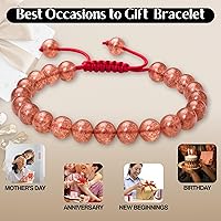 Vista 636 de Amazing Gemstone Yaxaite Bracelet for Women Men's Gifts - Protection Healing Crystal Bracelet - 8mm Gemstone Beaded Adjustable Bracelet Pulseras