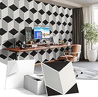 Vista 18 de Paquete de 12 paneles acústicos, paneles autoadhesivos con patrón de ladrillo 3D a prueba de sonido para paredes, paneles decorativos de pared