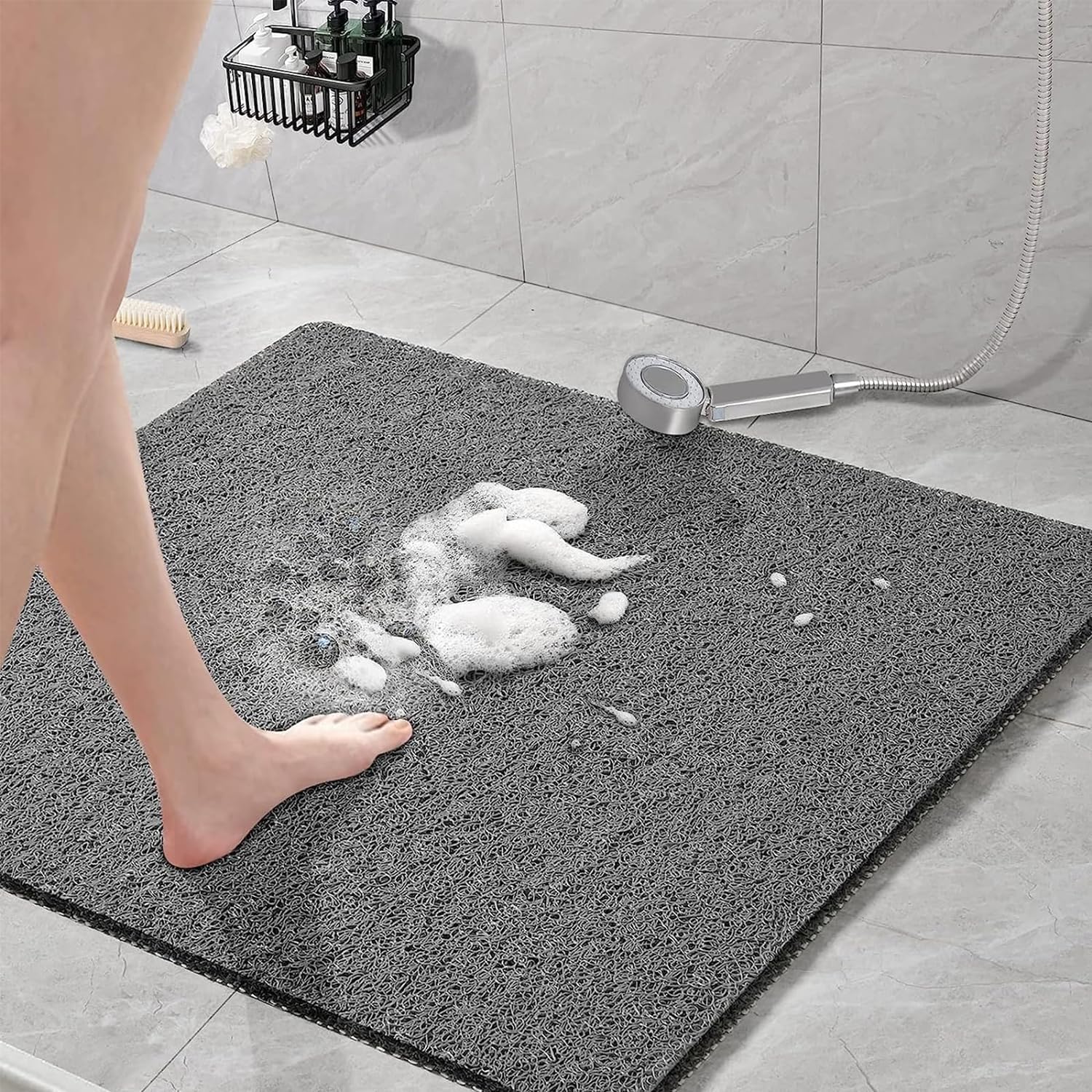 MOTT 50 Tappetino da doccia in morbido luffa,Tappeti da bagno con fori di scarico,Tappetino da doccia interno antiscivolo per bambini/bambini,Anti muffa,Tappeti lavabili