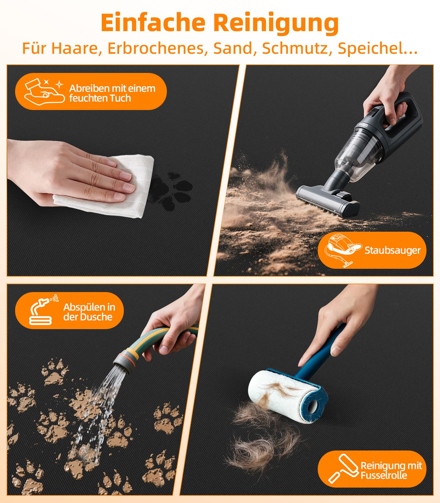 Kofferraumschutz Hund Seitenschutz Ladekantenschutz Kofferraum Schutzmatte Hund wasserdicht Kratzfest Universale Hundedecke Auto Kofferraum Schutzmatte für SUV LKW 185 * 115 * 48cm